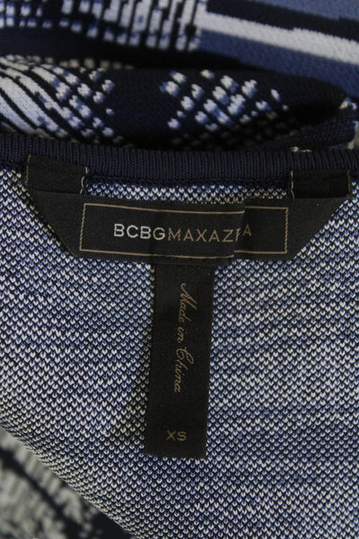 BCBG Max Azria Womens Striped Body Con Hailey Dress Blue Size Extra Small