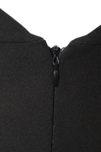 Zara Woman Womens V Neck Bow Back A Line Dress Black Size Extra Small