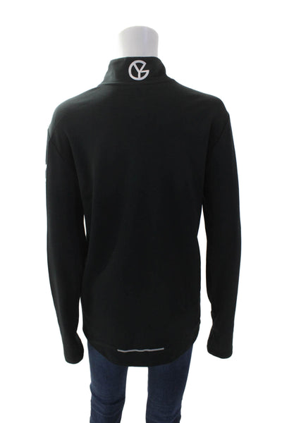 Nike Womens Long Sleeve High Neck Athletic Casual Top Black Size S