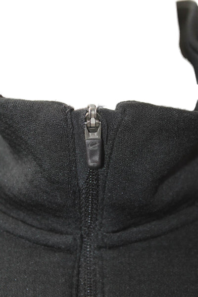 Nike Womens Long Sleeve High Neck Athletic Casual Top Black Size S