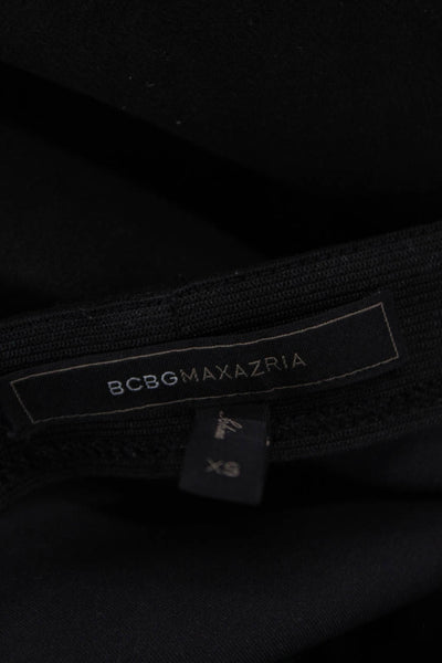 BCBG Max Azria Womens Pull On High Rise Mason Pants Black Size Extra Small