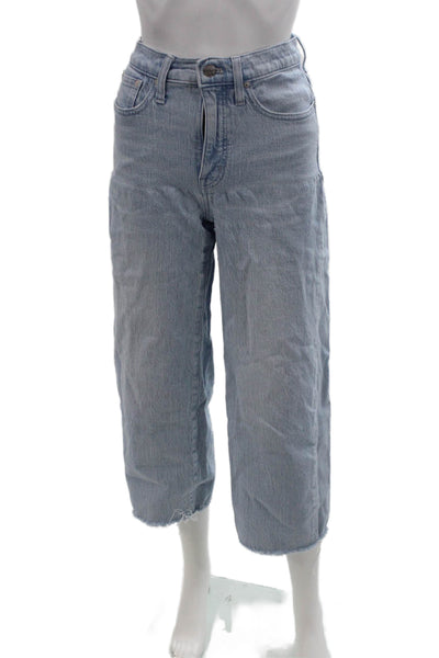Madewell Womens The Perfect Vintage Wide Leg Jeans Blue Cotton Size 24