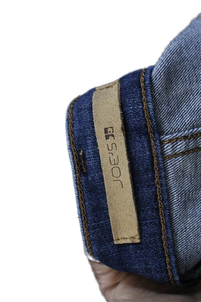 Joes Womens Cotton Graphic Fruit Fringed Hem Skinny Jeans Blue Size EUR 24