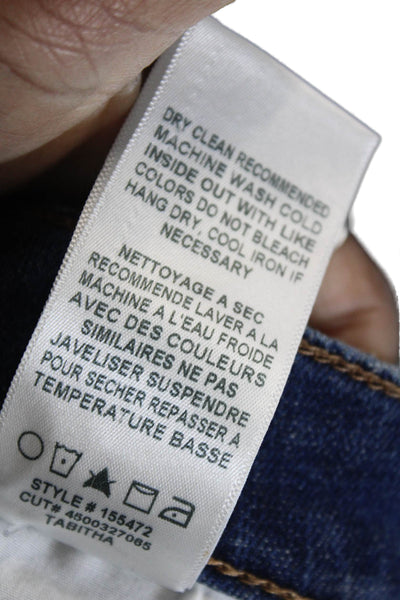 Joes Womens Cotton Graphic Fruit Fringed Hem Skinny Jeans Blue Size EUR 24
