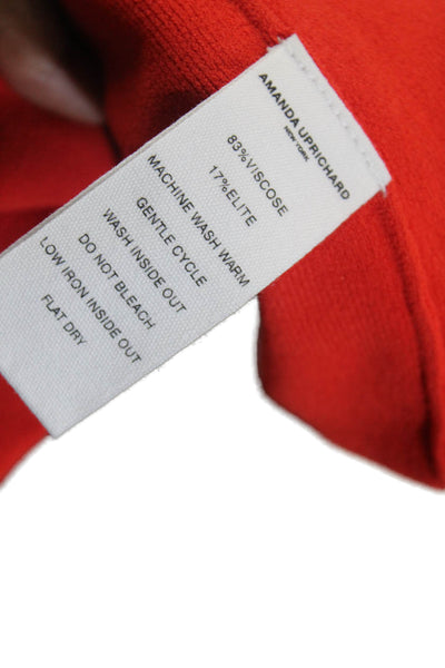 Amanda Uprichard Womens Square Neck Tied Sleeveless Tank Dress Red Size S