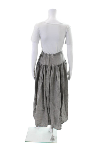 Muche Et Muchette Womens Linen Asymmetrical Maxi Skirt Grey Size One Size