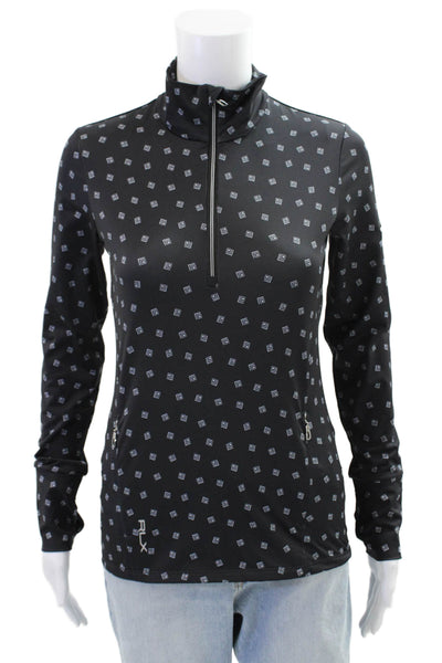 RLX Ralph Lauren Black Label Womens Full Zip Activewear Top Black Size XS