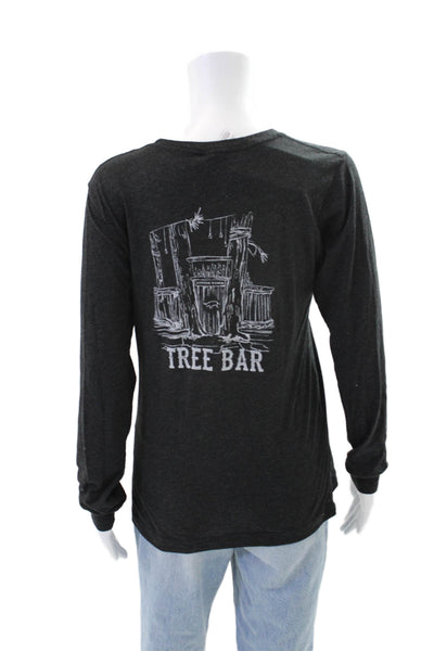 Bella + Canvas Womens Round Neck Long Sleeve Casual Shirt Black Size S