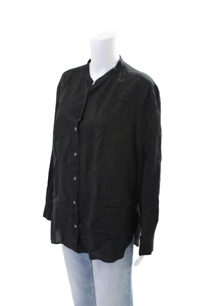 James Perse Womens Button-Down Top Black Size 2
