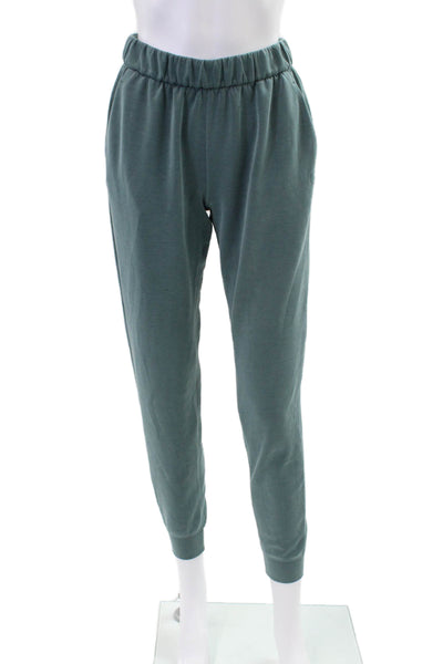 prAna Womens Elastic Waist Cuffed Athletic Jogger Pants Green Size XS