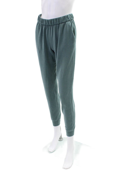 prAna Womens Elastic Waist Cuffed Athletic Jogger Pants Green Size XS