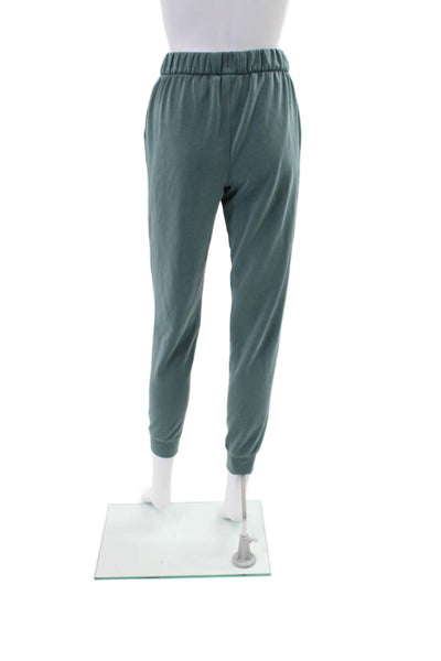 prAna Womens Elastic Waist Cuffed Athletic Jogger Pants Green Size XS