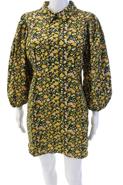 Stella Nova Womens Floral Mini Dress Black Size 38