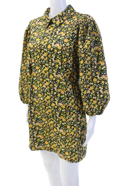 Stella Nova Womens Floral Mini Dress Black Size 38