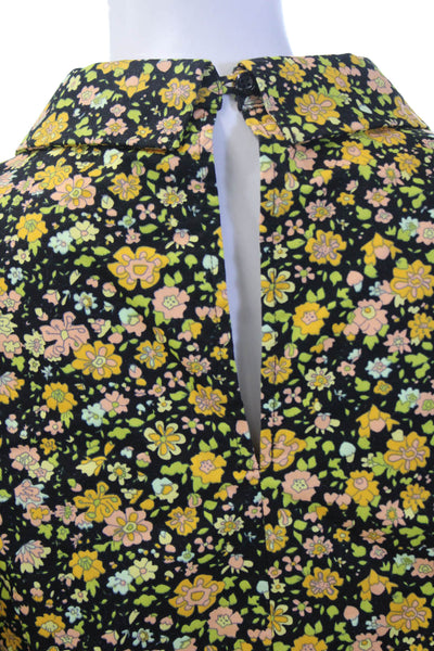 Stella Nova Womens Floral Mini Dress Black Size 38