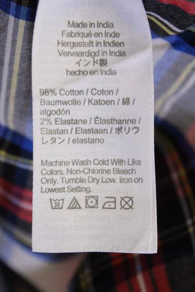 J Crew Womens Cotton Plaid Print Long Sleeve Button Down Shirt Multicolor Size S