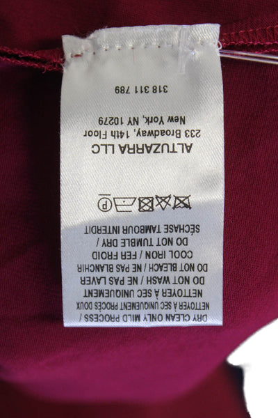 Altuzarra Womens Asymetrical Button Down Contrast Dress Berry Pink Size 38