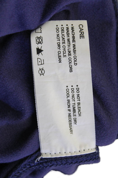 Greyson Mens Long Sleeve Graphic Print V-neck Shirt Purple Size S