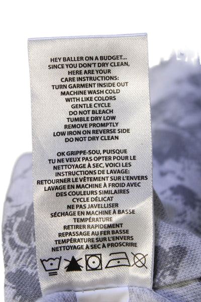 Travis Mathew Mens Cotton Short Sleeve V-neck Camo Print Polo Top Gray Size M