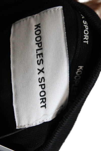 Kooples x Sport Mens Logo Spring Summer Collection Tee Shirt Black Medium
