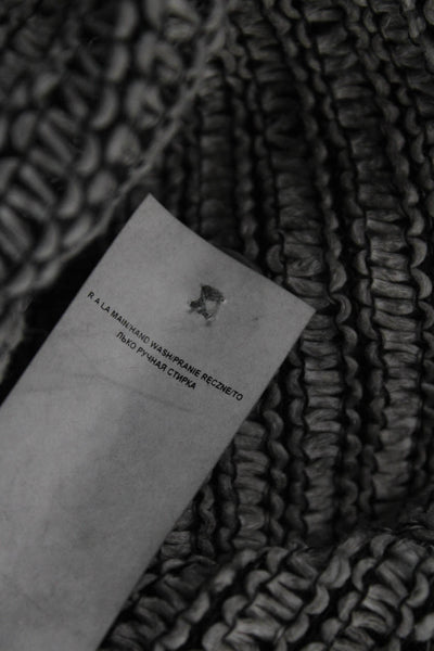 Transit Womens Cotton Open Front Cardigan Sweater Top Gray Size 4