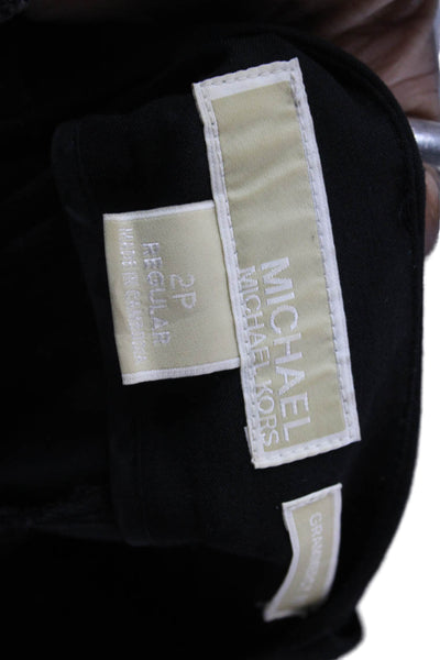 Michael Michael Kors Womens Grammercy Fit Dress Pants Black Size 2 Petite