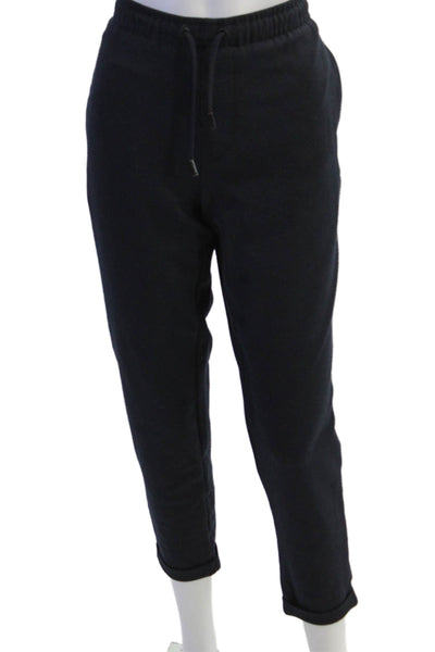 Zara Womens Cotton Drawstring High Waisted Sweatpants Black Size S