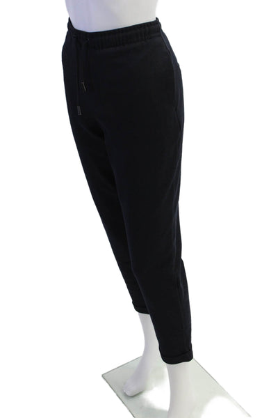 Zara Womens Cotton Drawstring High Waisted Sweatpants Black Size S