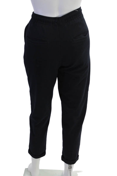 Zara Womens Cotton Drawstring High Waisted Sweatpants Black Size S