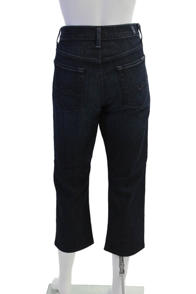 7 For All Mankind Womens Dark Wash High Rise Slimmy Jeans Blue Size 30