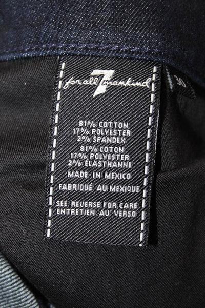7 For All Mankind Womens Dark Wash High Rise Slimmy Jeans Blue Size 30