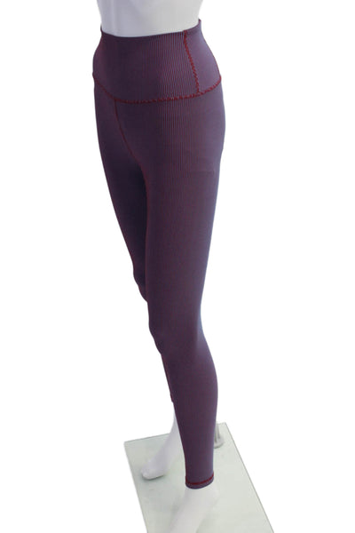 Spiritual Gangster Womens Striped Pull On Leggings Red Blue Size Extra Small
