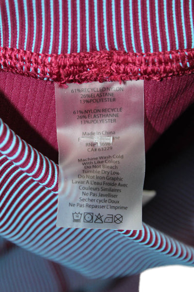 Spiritual Gangster Womens Striped Pull On Leggings Red Blue Size Extra Small