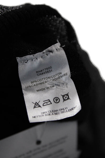 Chaser Womens Long Sleeves Lipstick Graphic Sweater Black Cotton Size Small