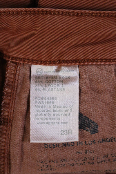 AG Adriano Goldschmied Womens High Rise Caden Tailored Trouser Pants Brown Sz 23