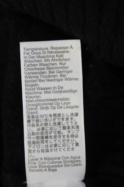 J Crew Womens Crew Neck Long Sleeve Pullover Extra Soft Sweater Top Black Size S