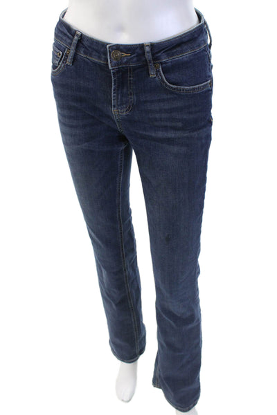 Zara Womens Medium Wash High Rise Bootcut Leg Denim Jeans Blue Size 4