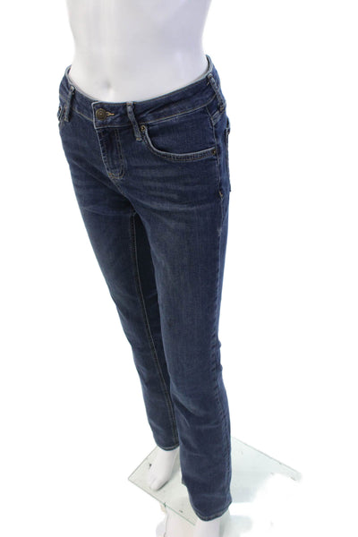 Zara Womens Medium Wash High Rise Bootcut Leg Denim Jeans Blue Size 4