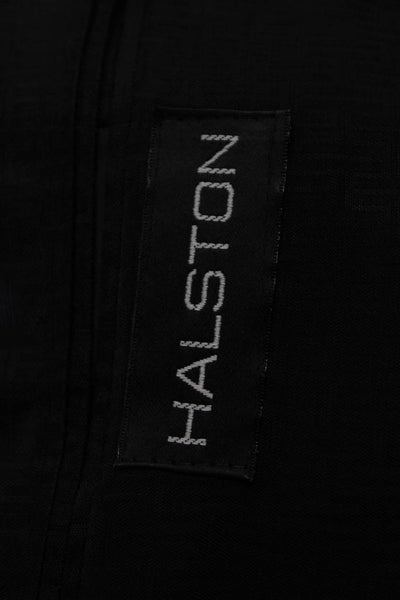 Halston Mens Wool Houndstooth Plaid Two Button Blazer Gray Size 42