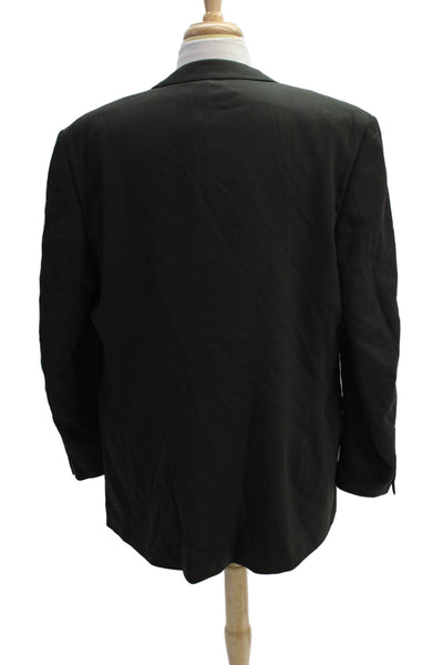 Vito Ruffolo Mens Wool Single Breasted Three Button Blazer Green Size 46