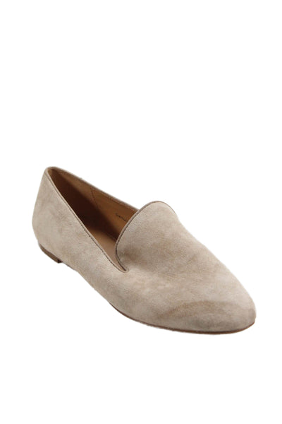 J Crew Womens Suede Slide On Casual Loafer Flats Beige Size 6.5
