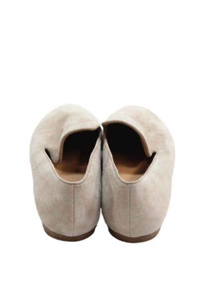 J Crew Womens Suede Slide On Casual Loafer Flats Beige Size 6.5