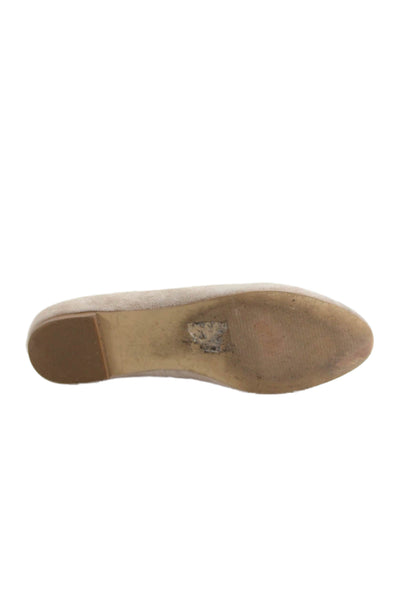 J Crew Womens Suede Slide On Casual Loafer Flats Beige Size 6.5
