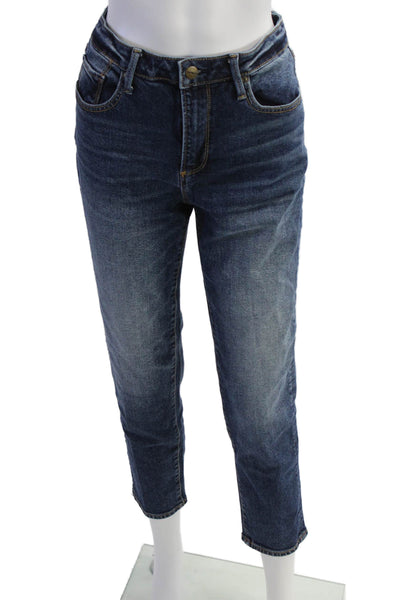 Driftwood Womens Cotton Zip Button Slim Leg Denim Jeans Blue Size EUR 28