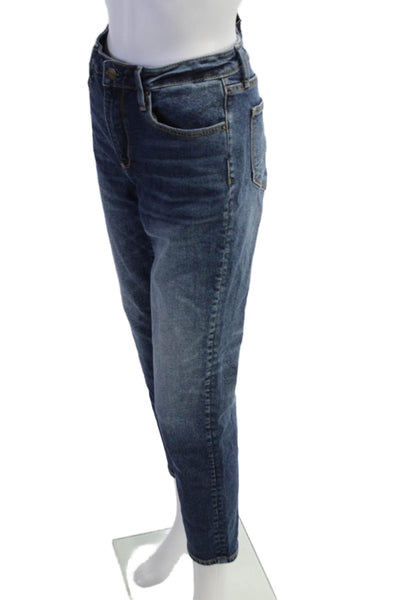 Driftwood Womens Cotton Zip Button Slim Leg Denim Jeans Blue Size EUR 28
