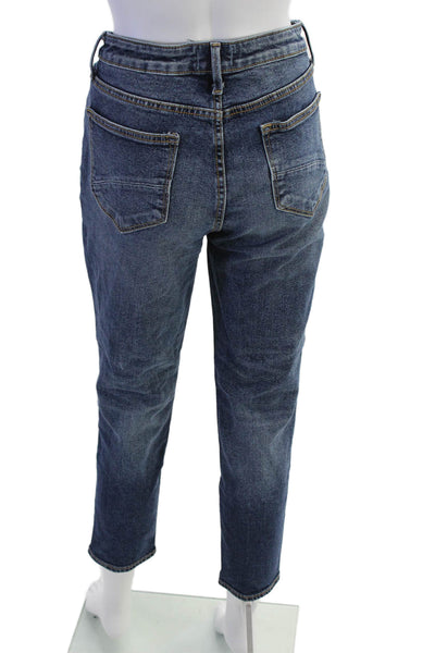 Driftwood Womens Cotton Zip Button Slim Leg Denim Jeans Blue Size EUR 28