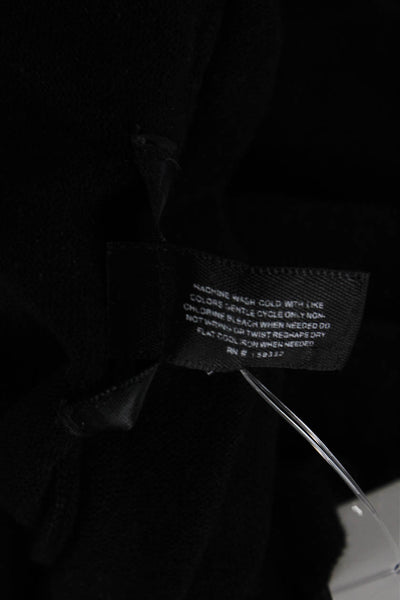 Aqua Womens Long Sleeves Pullover Hooded Sweater Black Cotton Size Small