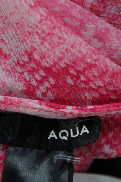 Aqua Womens Snakeskin Print Sleeveless Tank Top Pink White Size Small