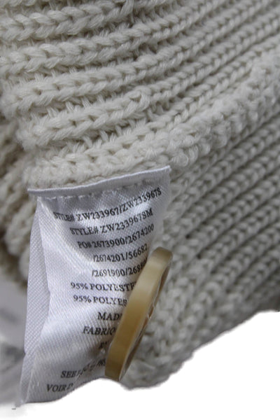 Z Supply Womens Long Sleeves Button Down Cardigan Sweater White Size Small