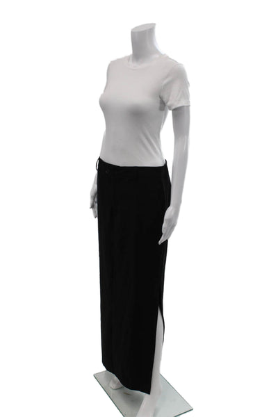 Sans Souci Womens Pocketed Side Slit Detail Maxi Skirt Solid Black Size S